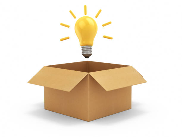 istock Lightbulb in cardboard box on white background stock photo 1356278842