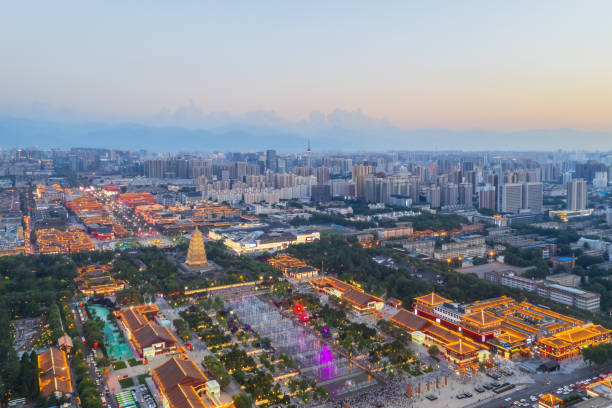 istock ancient city of Xi 'an in nightfall 1356287429