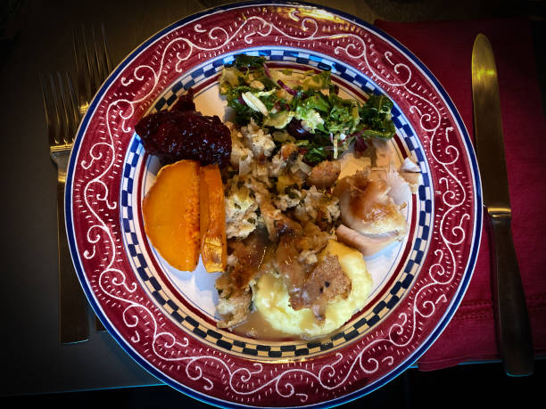istock Thanksgiving Dinner Plate of Food 1356291242