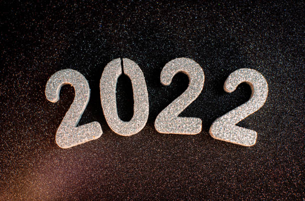 istock 2022 Happy new year greeting card. 1356292427