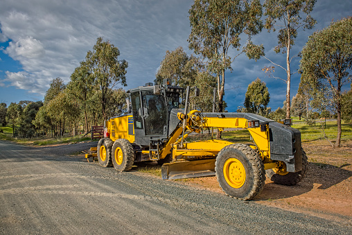 Machines using in earth works and road building
