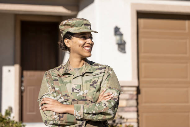 istock Air Force Service Member at home 1356294097