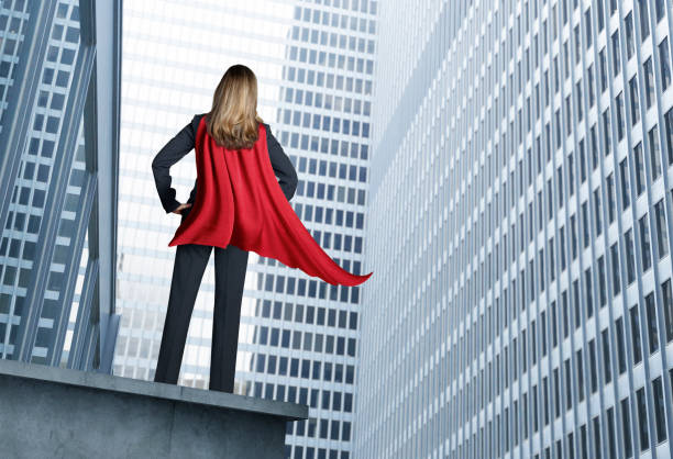 istock Businesswoman Superhero 1356295377