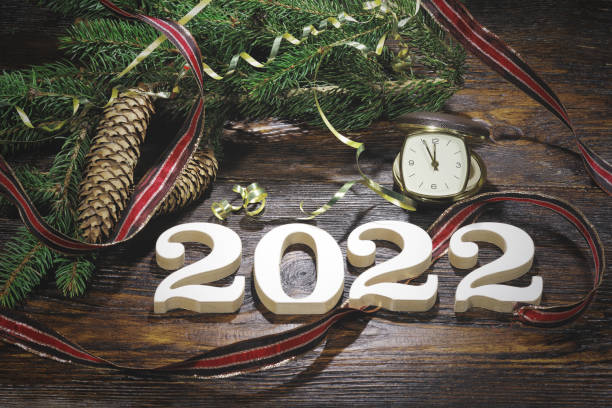 istock Happy New Year. Symbol from number 2022 on abstract background 1356299033