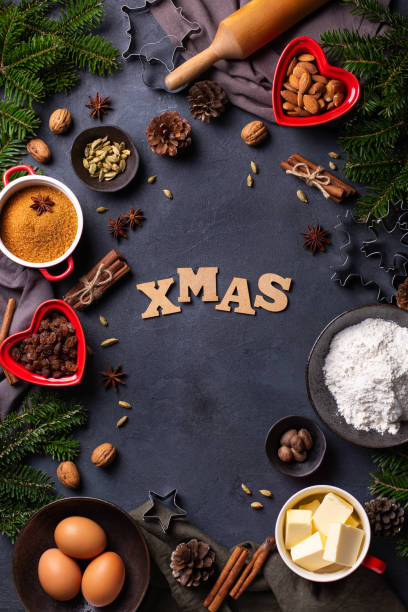 istock Christmas concept, cooking and baking ingredients, fir twigs 1356308568