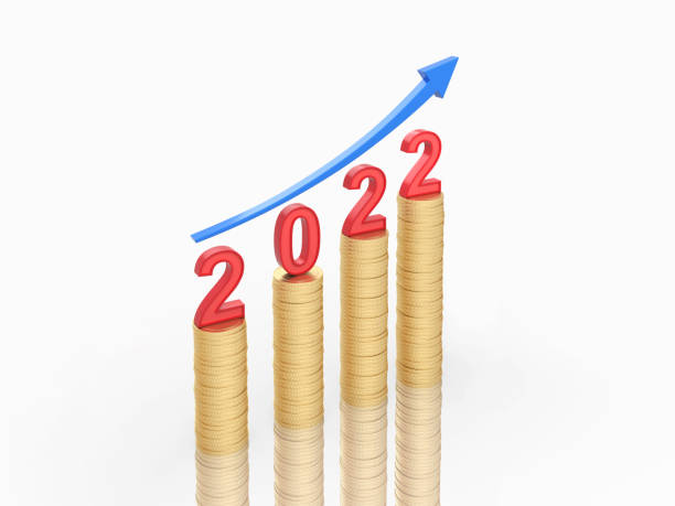 istock New Year 2022 Creative Design Concept with Gold Coins 1356309528
