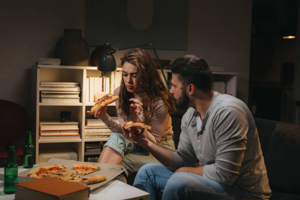 istock Couple at home. evening scene 1356310586