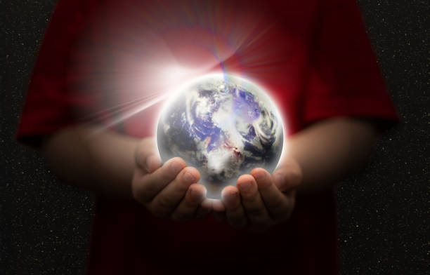 Globe in hand