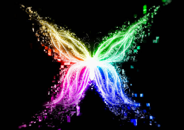 Abstract and artistic light butterfly illustration