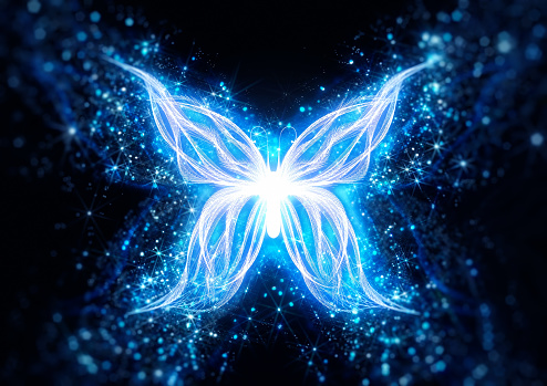 Abstract and artistic light butterfly illustration
