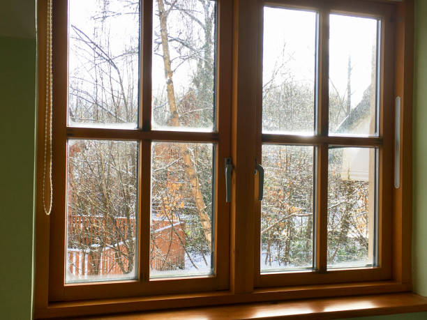 istock Winter wooden window 1356315778