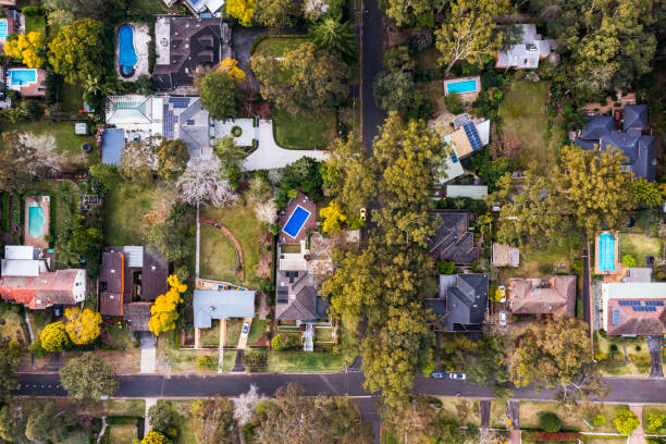 istock Sydney Suburb overhead perspective roof tops 1356316541