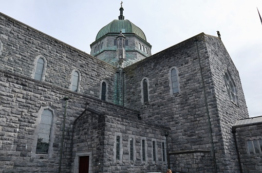 Galway, Ireland - September 17, 2021: Cathedral of Our Lady Assumed into Heaven and Saint Nicholas built in the 20th century in Neo-Renaissance style