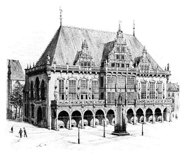 istock The town hall, in front of it Roland's column from the side 1356319994
