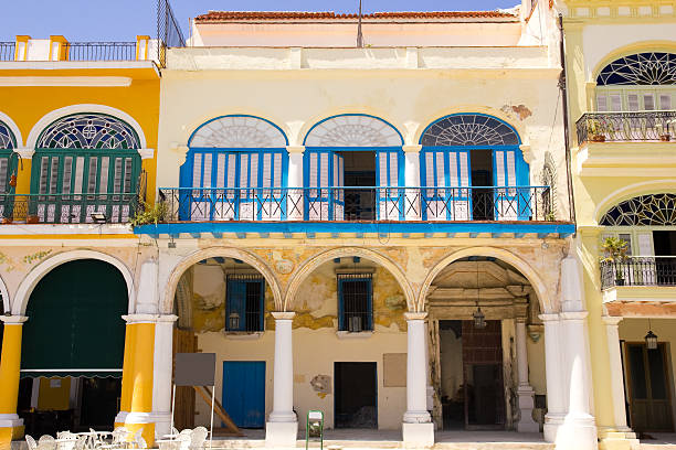 Plaza Vieja - Old Town Square, is in Havana Vieja -Old. Typical colonial Spanish architecture. Havana, cuba.
