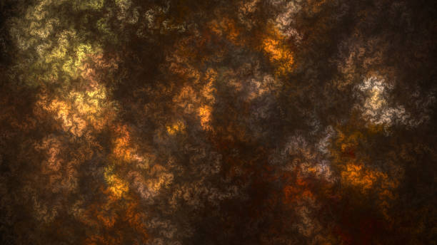 istock Abstract golden brown fractal pattern on dark background 1356324854