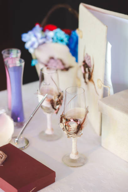 istock Wedding ceremony with colored sand, accessories 1356332639