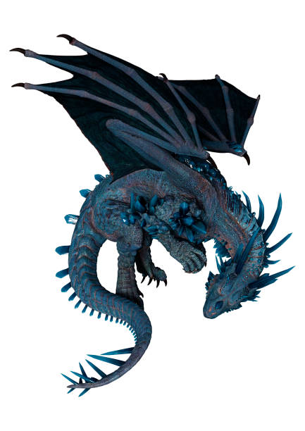 istock 3D illustration fantasy dragon on white 1356335558