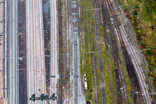 istock Railway tracks near a station 1356338955