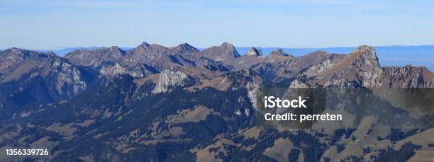 Mount Stockhorn Seen From Mount Niesen Stock Photo - Download Image Now - Beauty, Bern Canton, Blue