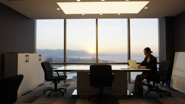 Work From Home Desk With Desktop Computer In Modern Home