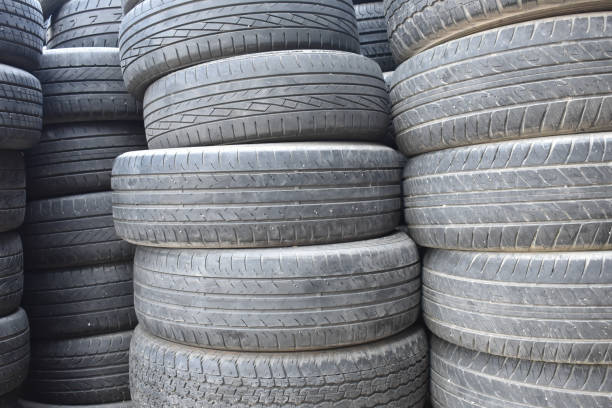 istock Old tires in garage sales 1356343708