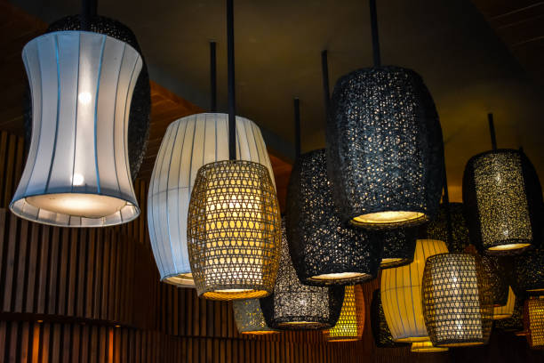 istock Modern lamps hanging in the hotel. 1356344136