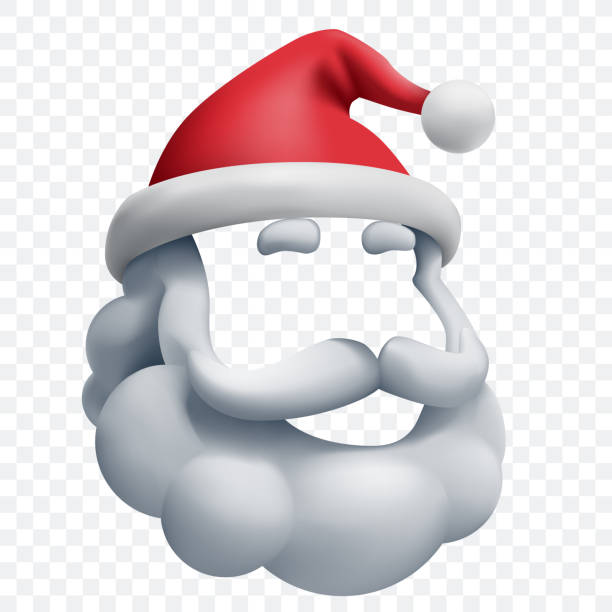 istock Santa Claus Christmas mask with beard and moustache and hat isolated on checkered background 1356344450
