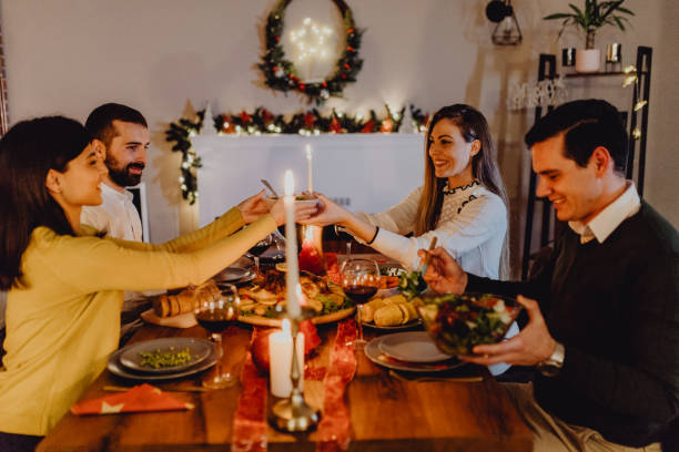istock New year dinner at home with friends 1356346542