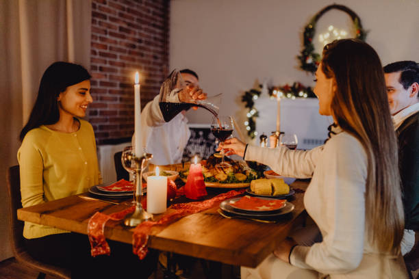 istock New year dinner at home with friends 1356346569