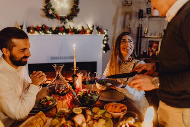 istock New year dinner at home with friends 1356346796