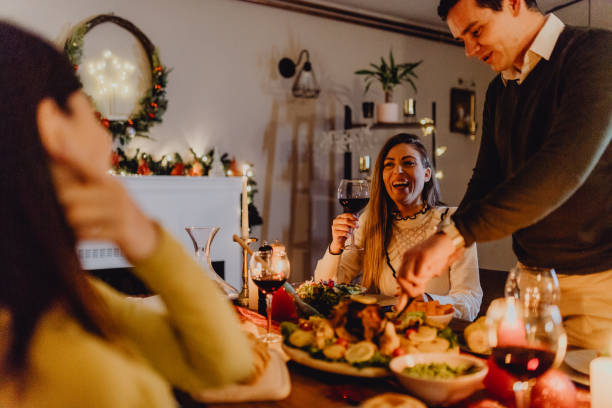 istock New year dinner at home with friends 1356346992