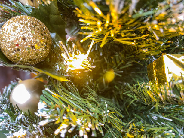 istock Lights and decorative on the Christmas tree. 1356346995