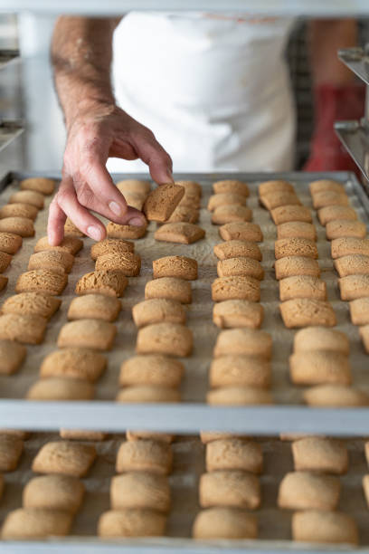 bakery chef hands stock photo