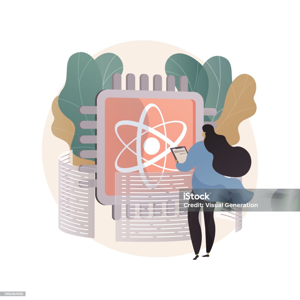 Quantum Computing Abstract Concept Vector Illustration Stock ...