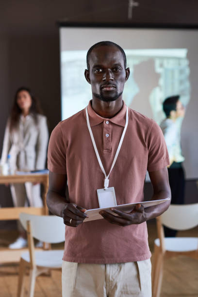 istock Businessman performing at the seminar 1356363012