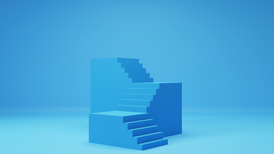 Long ladder stairs to success,  business winning