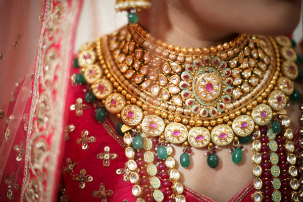 Bridal necklace jewelry stock photo