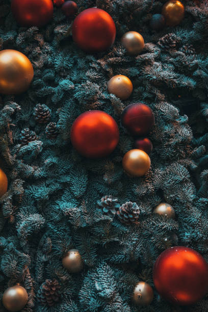 istock Decorated Christmas tree with balls 1356364881