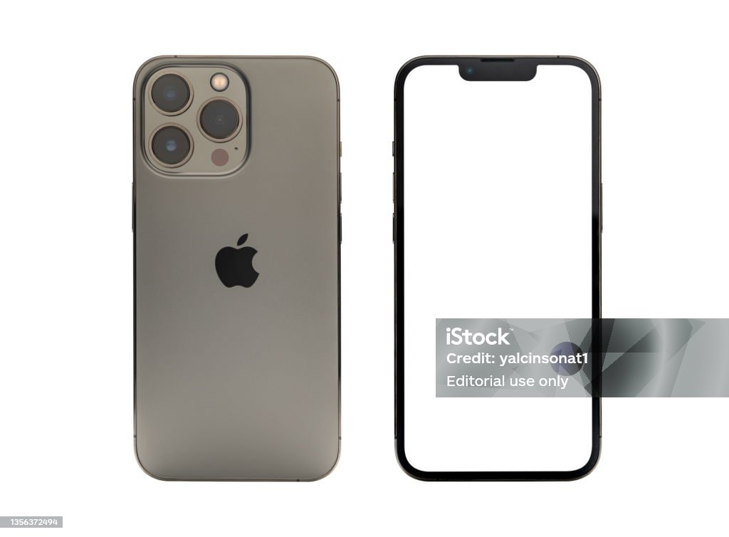 Newly released iPhone 13 Pro mockup set with back and front angles Antalya, Turkey - November 30, 2021: Newly released iPhone 13 Pro mockup set with back and front angles iPhone 13 Stock Photo