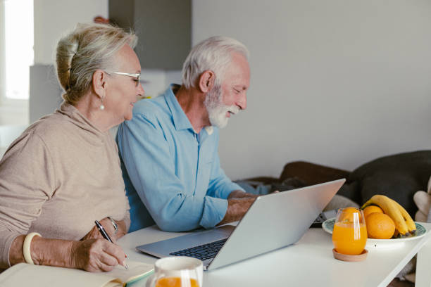 istock Senior couple planning Home finances 1356372748