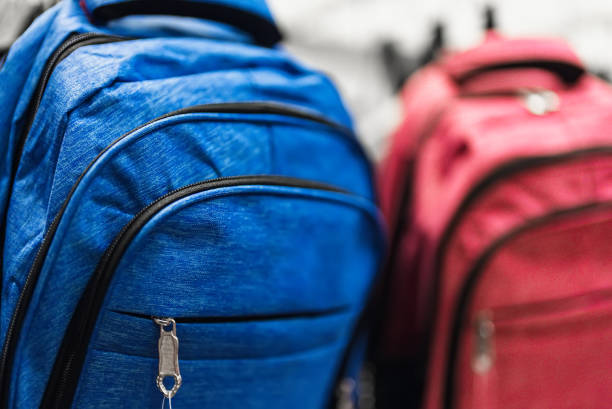 istock School bags for school in the store. 1356373814