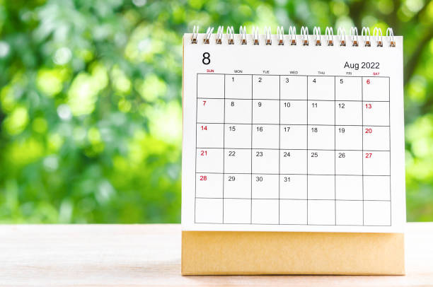 istock August 2022 Calendar desk for organizer to plan 1356378189