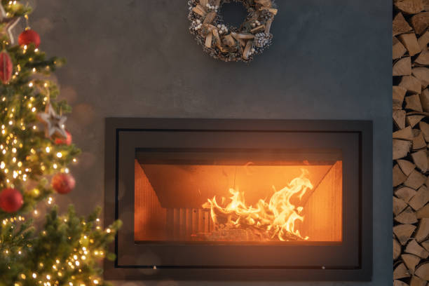 istock Interior of room decorated for holidays. 1356380164