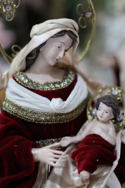 istock holy family - christmas santa light 1356382005