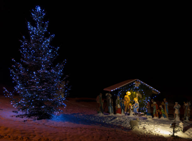 istock Christmas decoration outdoors covered with snow 1356385723