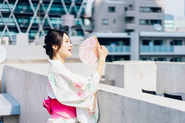 istock Young Woman in Yukata Dressing 1356387809