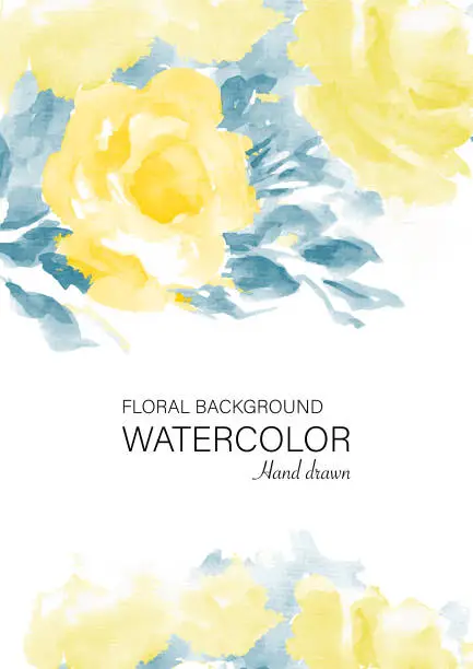 Vector illustration of Beautiful watercolor roses backgraund