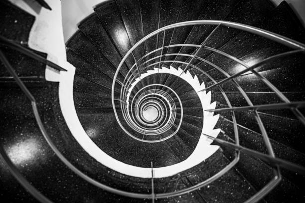 Spiral staircase stock photo