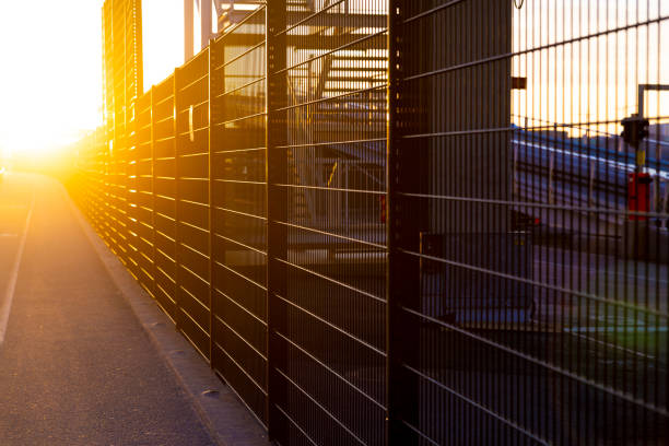 Street art photography sunset fence